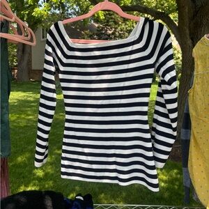 Striped off-the-shoulder top
